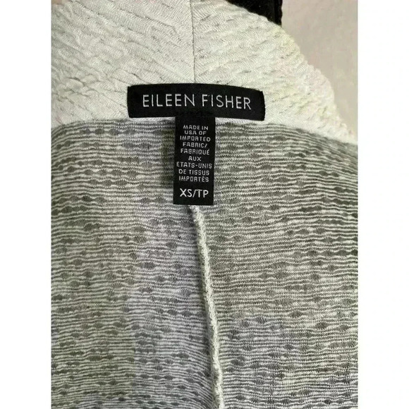 Eileen Fisher tencel textured knit Jacquard Kimono off white Women size XS - Picture 11 of 16